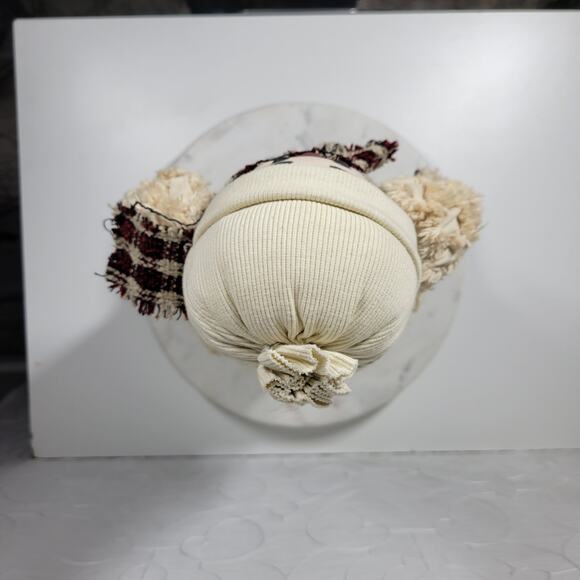 VINTAGE Holiday Snowman 16" White Hand Painted Porcelain Winter Standing Doll - Picture 13 of 14